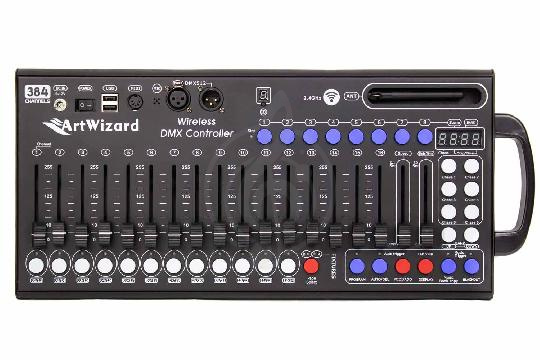Пульт и контроллер DMX Пульты и контроллеры DMX Art Wizard Art Wizard C-384W - Пульт управления световыми приборами с беспрпередатчиком DMX-сигнала 2.4 гГц C-384W - фото 1