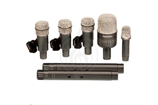 Инструментальный микрофон Инструментальные микрофоны Superlux Superlux DRKB5C2MKII Набор барабанных микрофонов для студии звукозаписи DRKB5C2MKII - фото 1