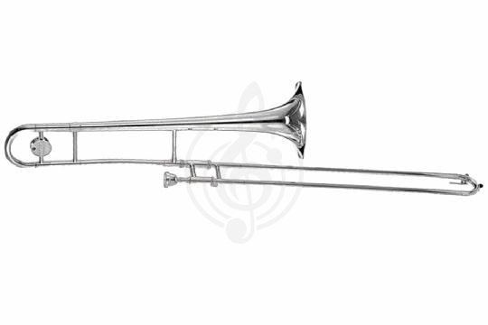 Тромбон Тромбоны Yamaha Yamaha YBL-421GS - бас-тромбон Bb/ F, 14.3/241мм, Golg-brass раструб, посеребренный YBL-421GS //E - фото 1